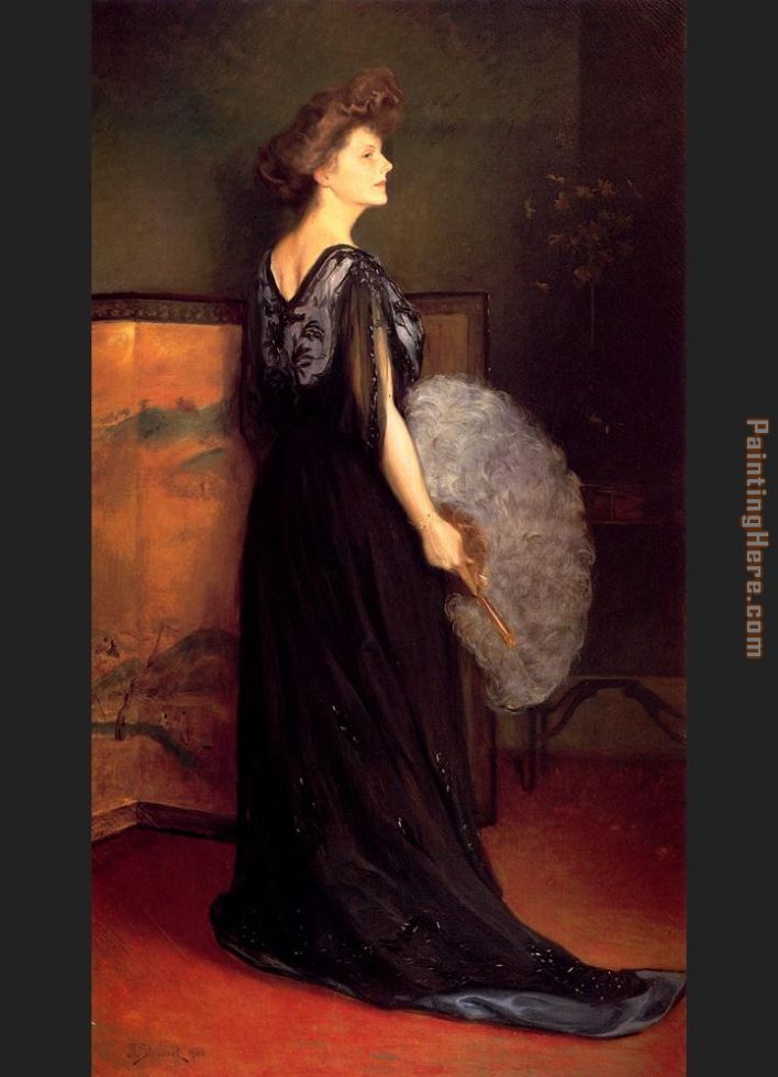 Portrait Of Mrs painting - Julius LeBlanc Stewart Portrait Of Mrs art painting
